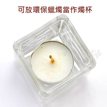 玻璃四方缽80cc5.2cm(布丁杯、69燭台燭杯正方杯)※ - 慶泰餐具生活批發