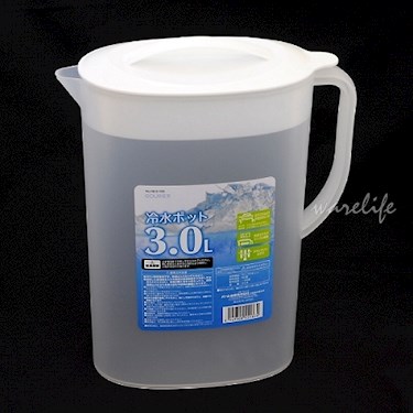 日本Pearl橢圓形耐熱冷水壺3L(可放冰箱側門)HB-5186 - 慶泰餐具