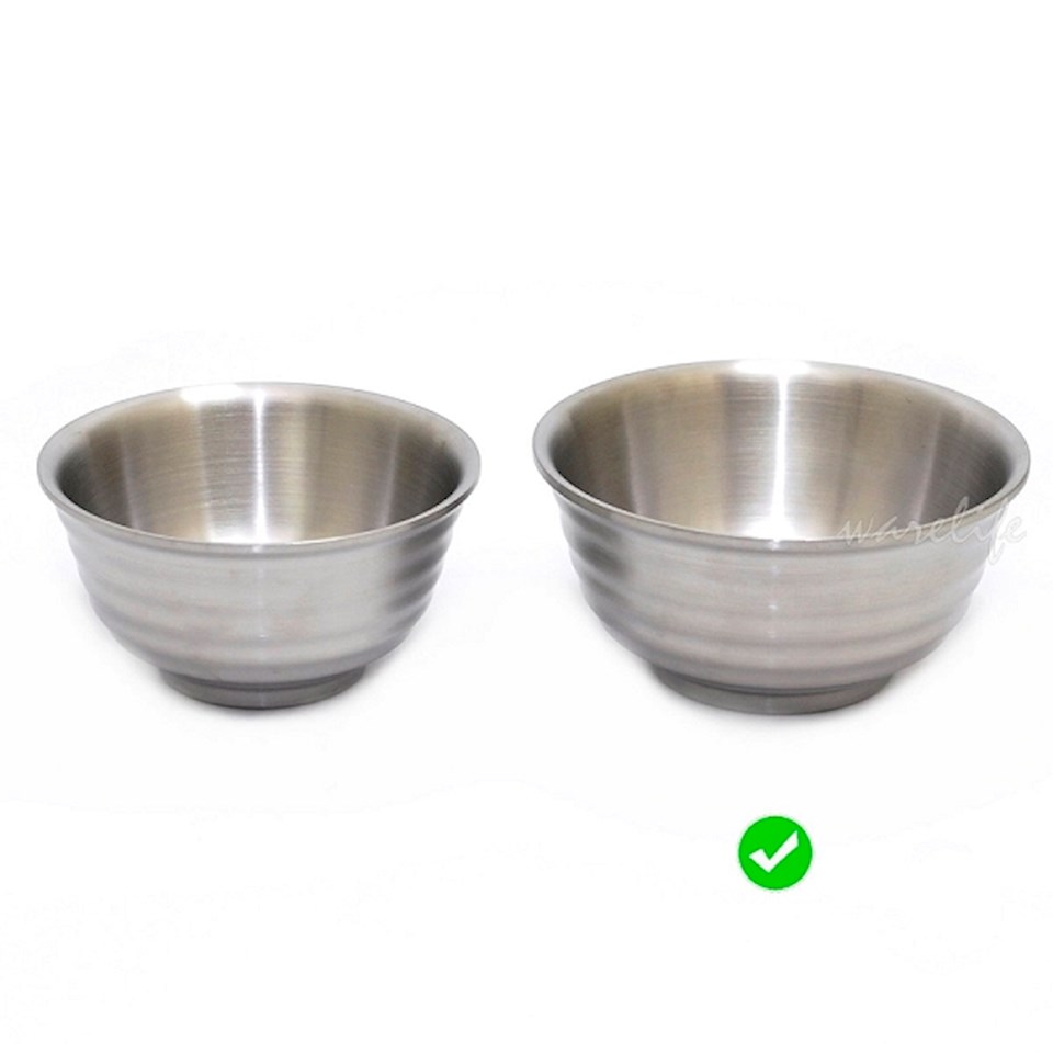 a-ok 304不锈钢丼饭碗/面碗18cm(隔热碗) (c10)